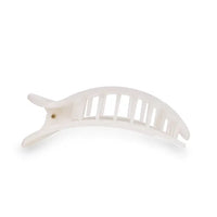 TELETIES COCONUT WHITE SMALL FLAT ROUND CLIP