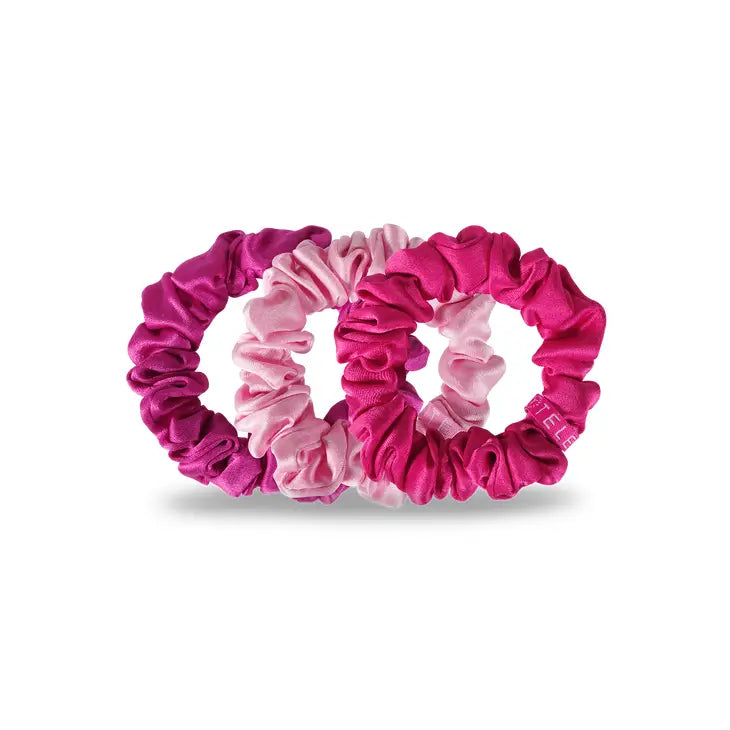 TELETIES ROSE ALL DAY SILK SMALL SCRUNCHIE