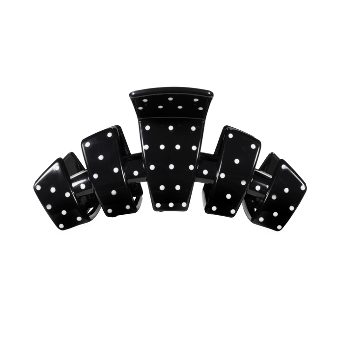 Set of black dice with white dots on a white background