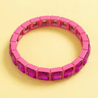 ENAMEL STRETCH BRACELET PINK ON PINK