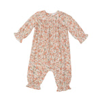 ANGEL DEAR SWEET ROSE CALICO SMOCKED ROMPER