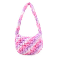 OMG ACCESORIES QUILTED SCRUNCHIES SLING BAG OMBRE CANDY CRUNCH