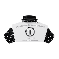 Teleties Classic Black Polka Dot Party Large Claw Clip
