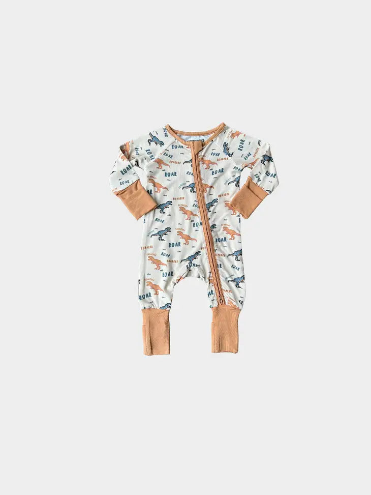 BABY SPROUTS FOOTLESS ROMPER DINO