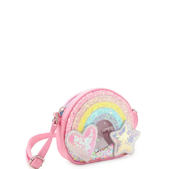 OMG ACCESORIES RAINBOW CONFETTI CROSSBODY