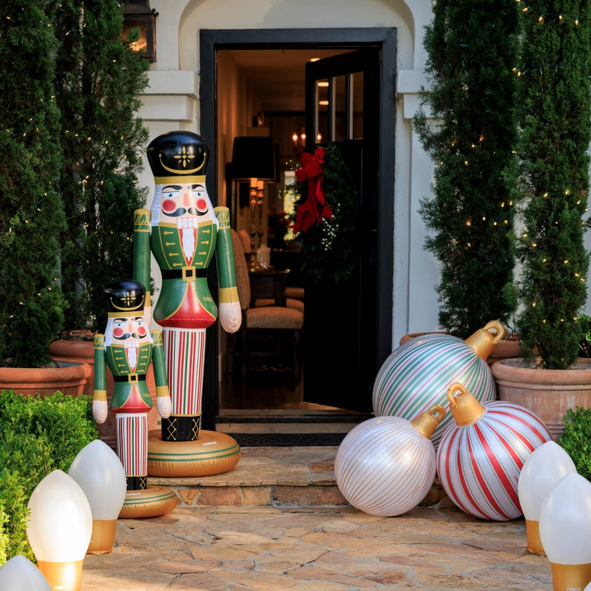 FUNBOY VINTAGE STRIPE LIGHT UP INFLATABLE ORNAMENTS