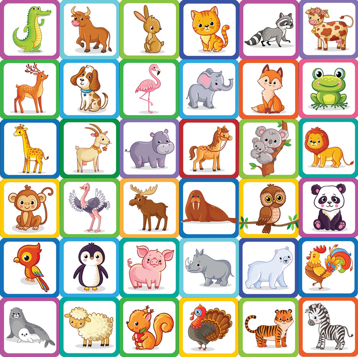 ANIMALS MEMORY MATCH GAME