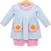 TROTTER STREET PUMPKIN SS BLOOMER SET