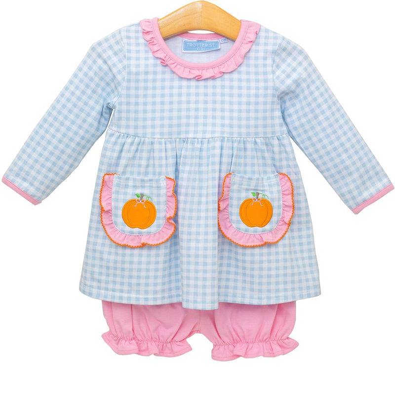 TROTTER STREET PUMPKIN SS BLOOMER SET