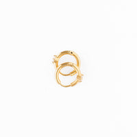 Pip Pop Post Single Diamond Hoop Earrings
