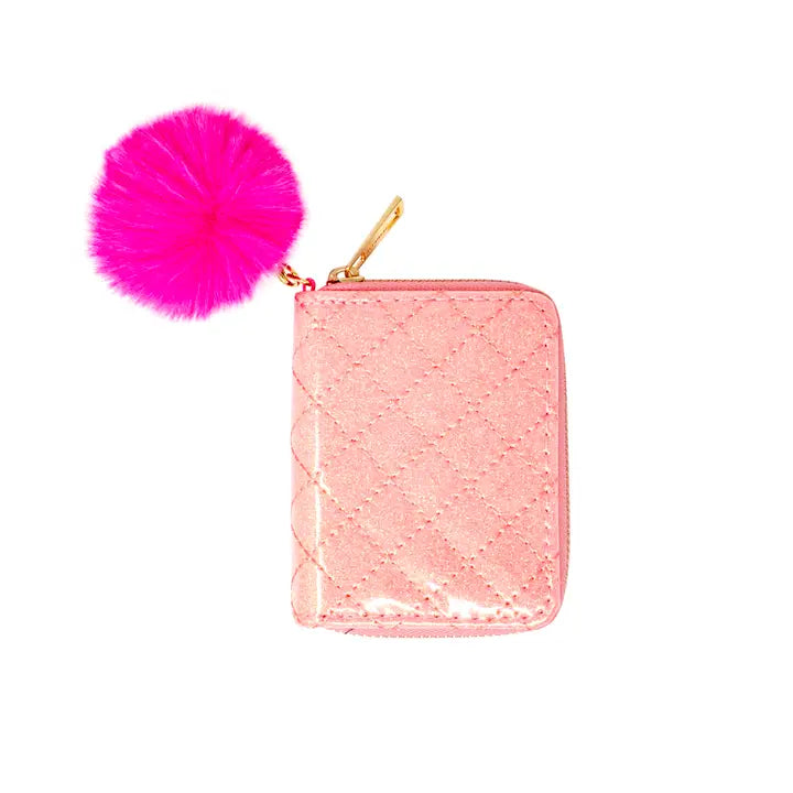 ZOMI GEMS SPARKLE QUILTED WALLET BUBBLEGUM