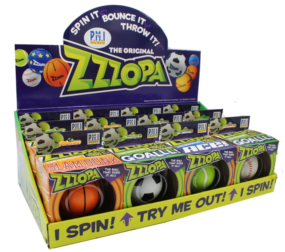 ZZZOPA WORLD'S ONLY FIDGET SPINNING BOUNCY BALL