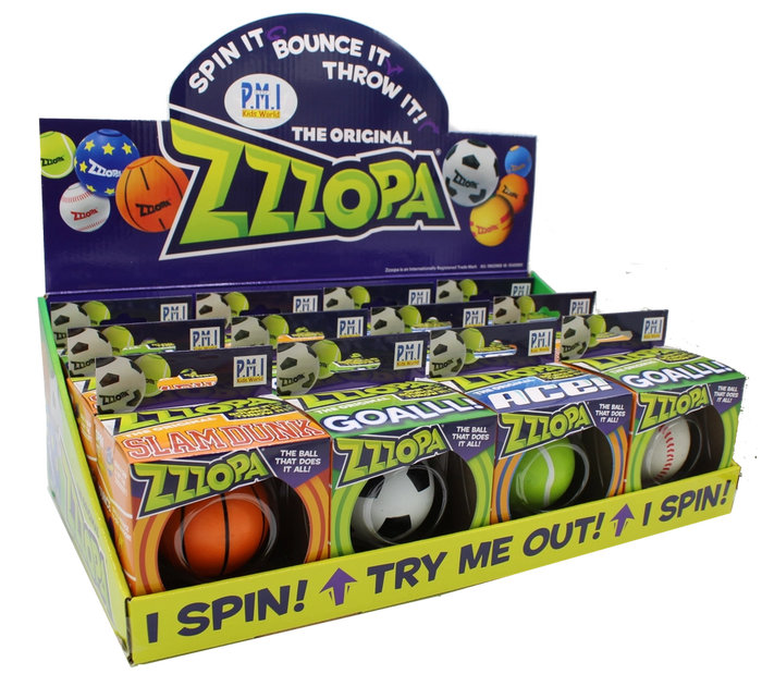 ZZZOPA WORLD'S ONLY FIDGET SPINNING BOUNCY BALL