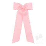 WEE ONES MONOTONE MOONSTITCH BOW WITH STREAMER TAILS LPK