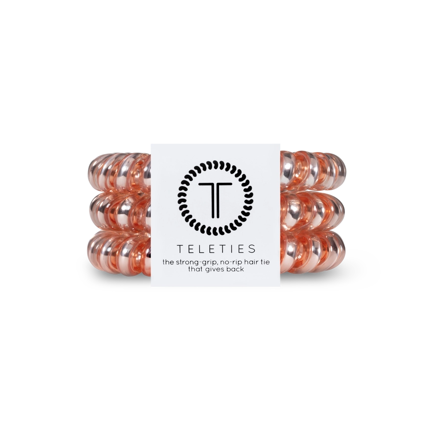 TELETIES MILLENNIAL PINK LARGE HAIR TIES