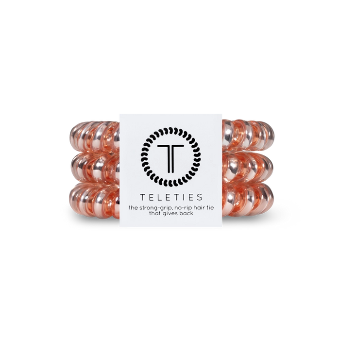 TELETIES MILLENNIAL PINK LARGE HAIR TIES