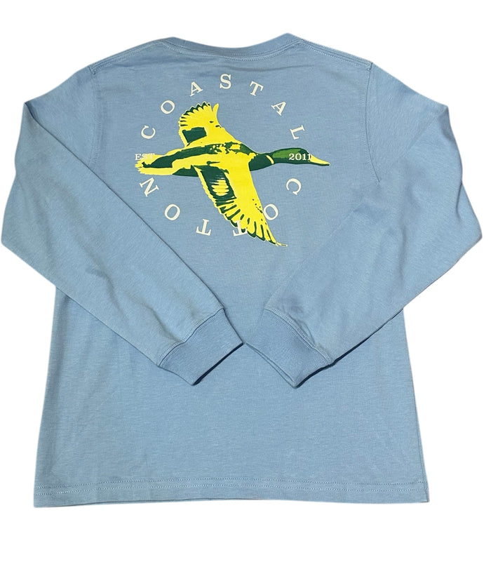COASTAL COTTON COBALT MALLARD LONG SLEEVE