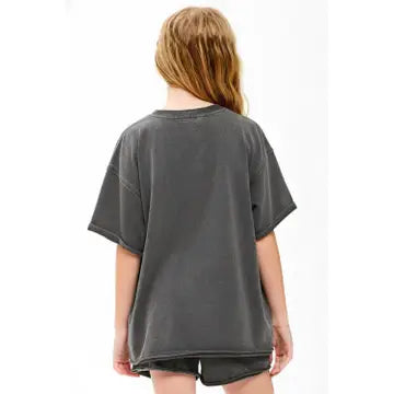 Mineral Washed T-Shirt Charcoal
