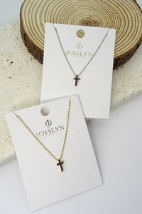 Josslyn Classic Mini Cross Necklace Gold