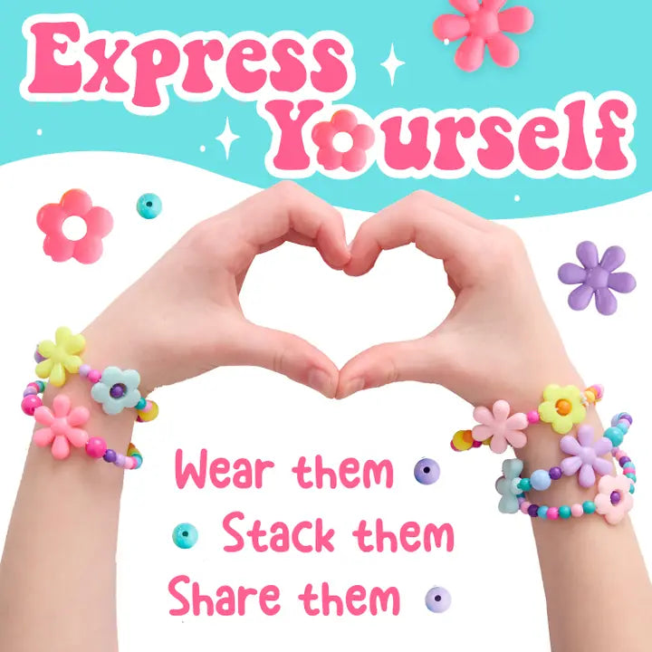 Mini Kit Beaded Flower Bracelets