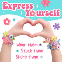 Mini Kit Beaded Flower Bracelets