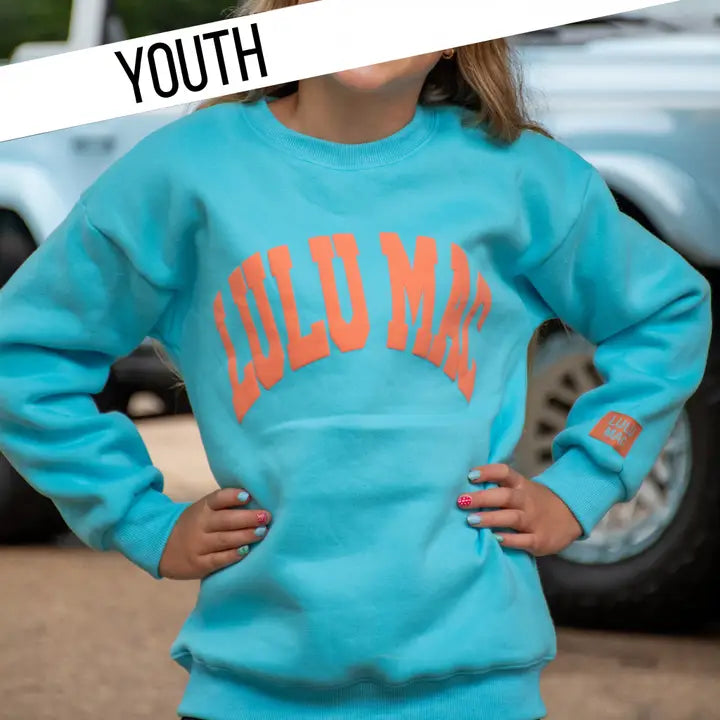 Lulu Mac Blue/Orange Puff Sweatshirt