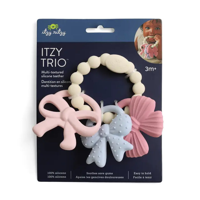 ITZY TRIO SILICONE BOW TEETHER