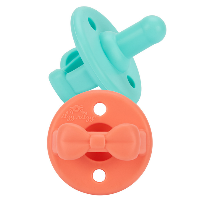 ITZY RITZY PACIFER SET AQUA PEACH