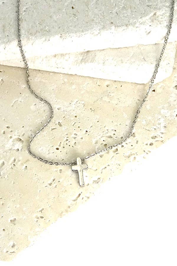 Josslyn Classic Mini Cross Necklace Gold