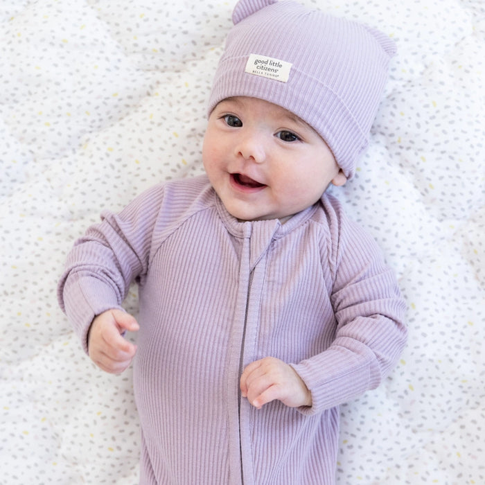 BELLA TUNNO ORCHID ZIP BEANIE SET
