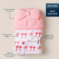 ITZY RITZY ITZY MITT SILICONE TEETHING MITT BOW