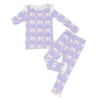 HAMNER HILL GIRLS PURPLE BOW LOUNGEWEAR SET