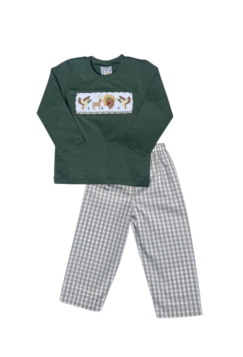 THREE SISTERS BOYS LIFE SMOCKED PANT SET