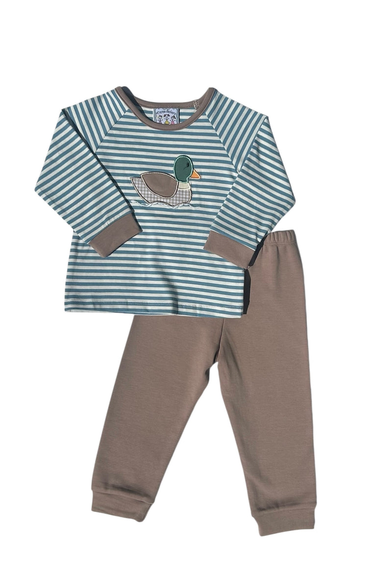 THREE SISTERS DUCK APPLIQUE JOGGER SET