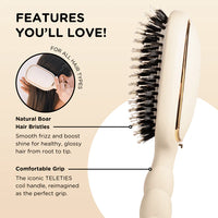BOAR BRISTLE HAIR BRUSH TAN