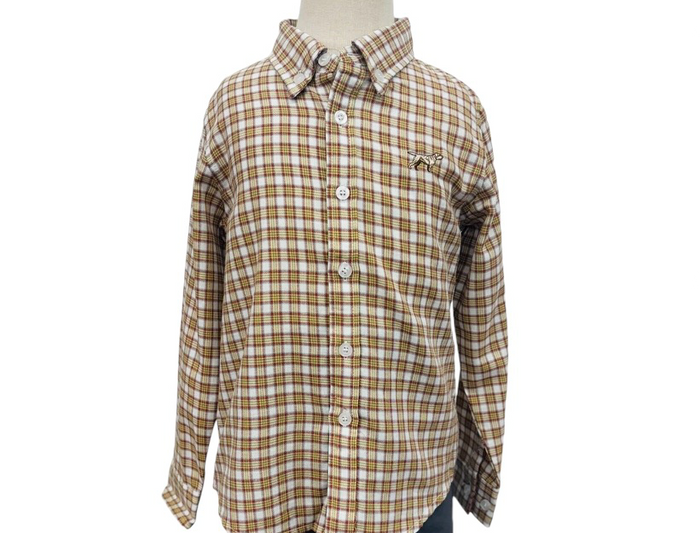 FIELDSTONE YOUTH HARVESTER BUTTON DOWN BROWN