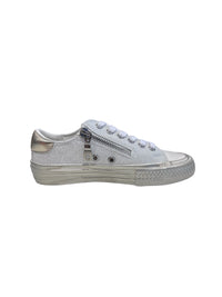 VINTAGE HAVANA KIDS ALIVE WHITE GLITTER  SNEAKER