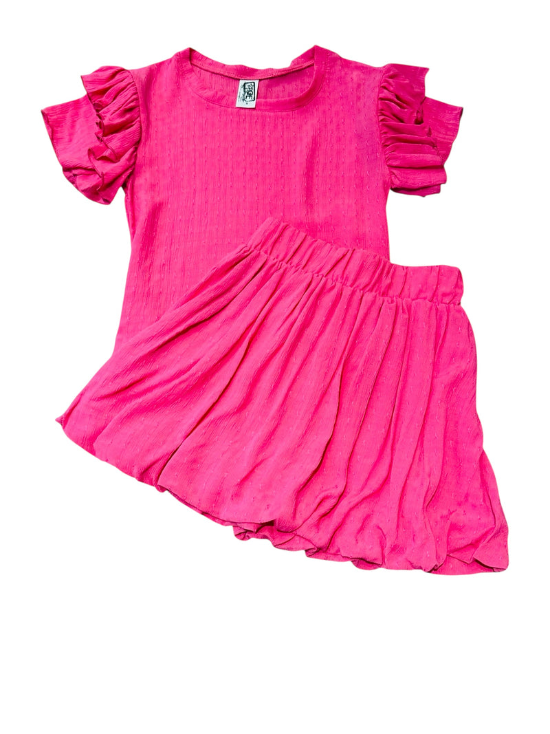 ERGE DOBBY JACQUARD BUBBLE SKIRT SET