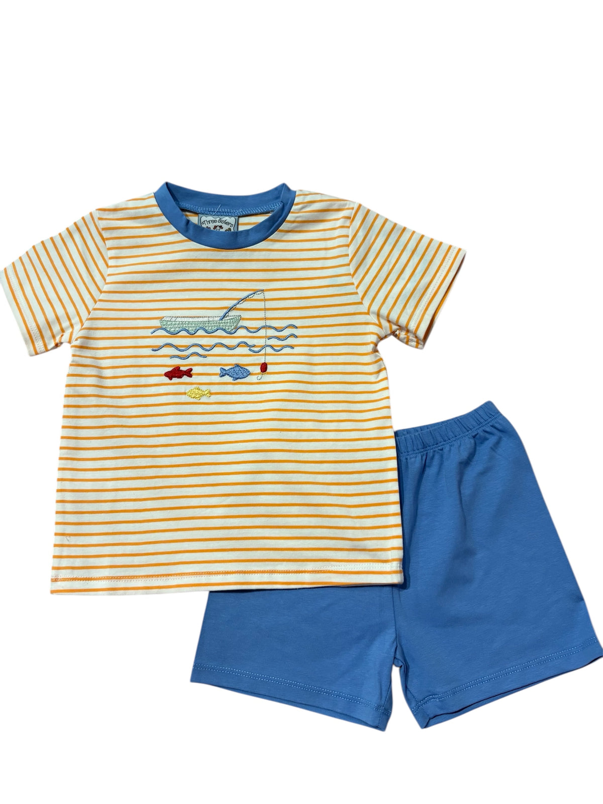 GONE FISHING BOYS SHORT SET