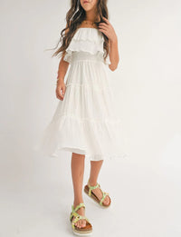 SADIE & SAGE TWEEN MAIN SQUEEZE RUFFLE TIER DRESS