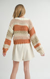 SADIE & SAGE TWEEN BUTTER PECAN CHUNKLY SWEATER