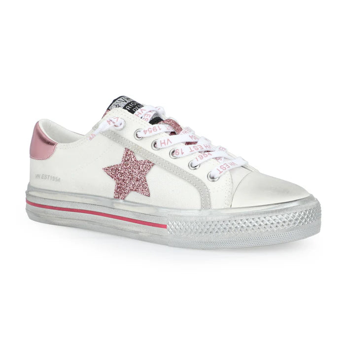 VINTAGE HAVANA KIDS ALIVE WHITE/PINK SNEAKER