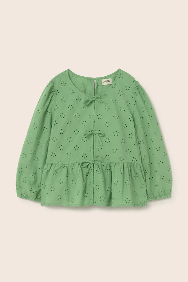 ALMA BLOUSE GREEN SWISS