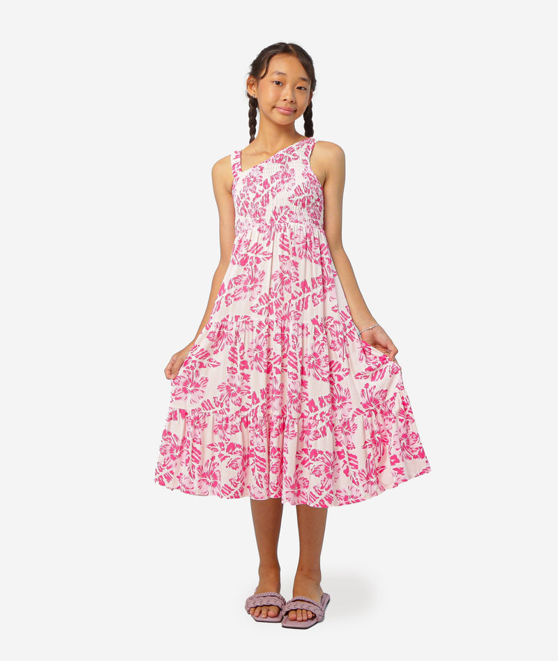 Delaney Dress Pink Hibiscus
