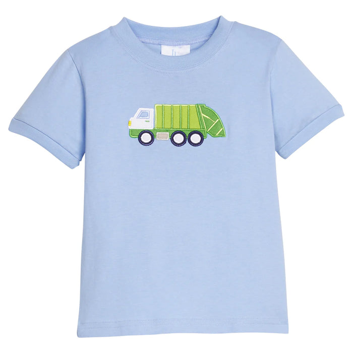 APPLIQUE KNIT TSHIRT GARBAGE TRUCK