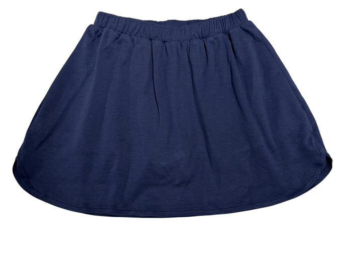 JAMES & LOTTIE GIRLS PIMA KNIT SKORT NAVY