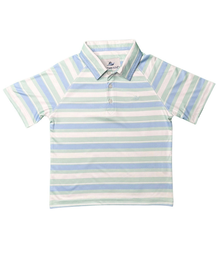 BOYS POLO BLUE BELL/DUSTY AQUA