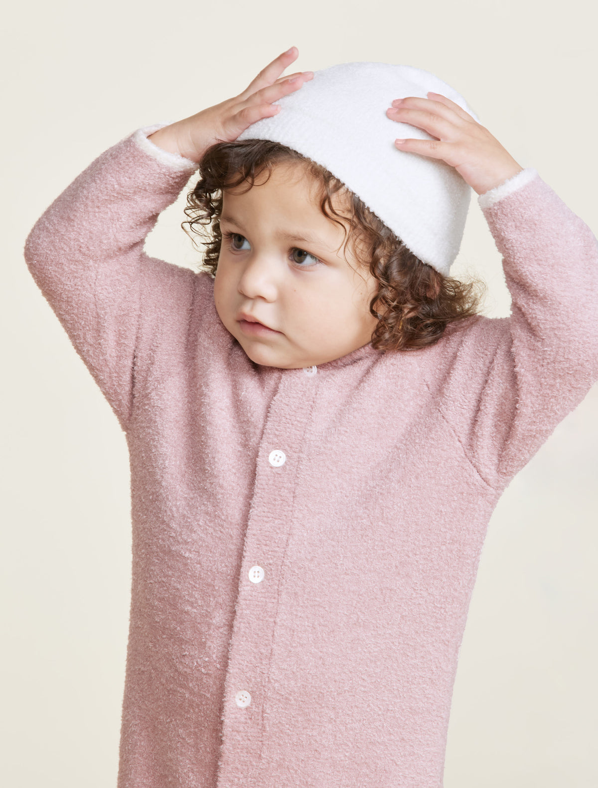BAREFOOT DREAMS COZYCHIC LITE INFANT BEANIE PEARL