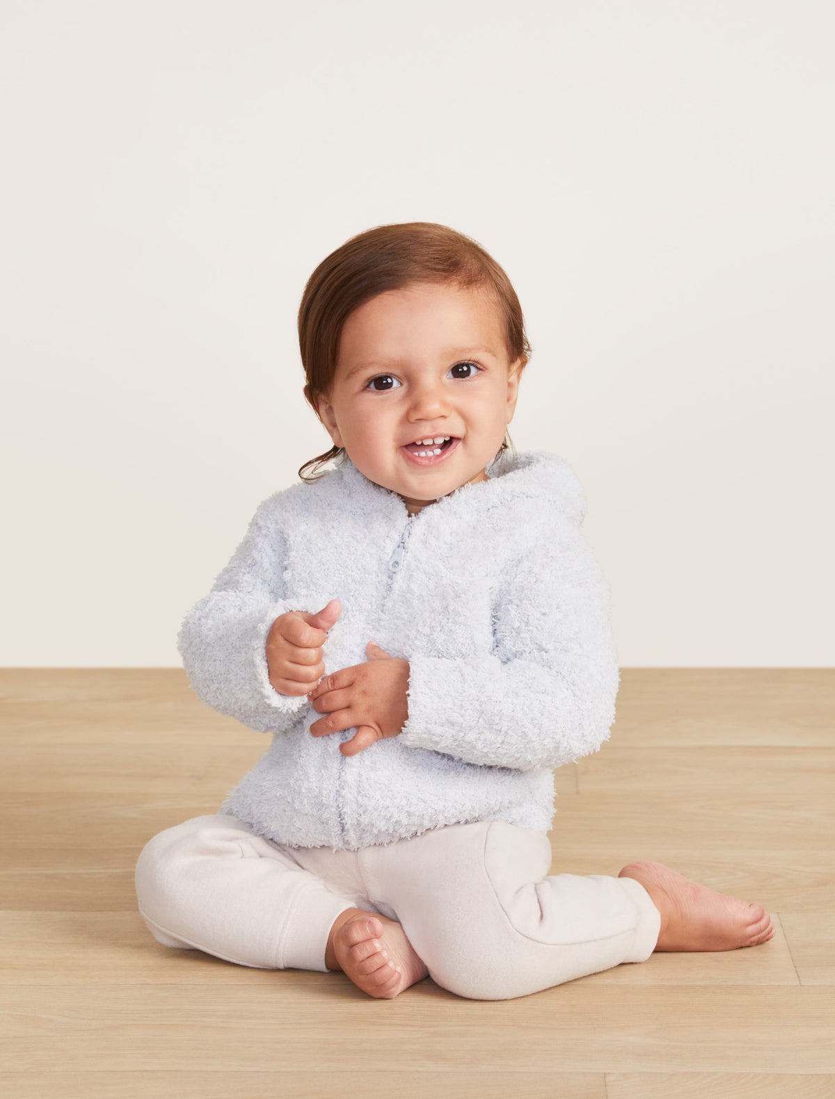 BAREFOOT DREAMS COZYCHIC INFANT HOODIE BLUE