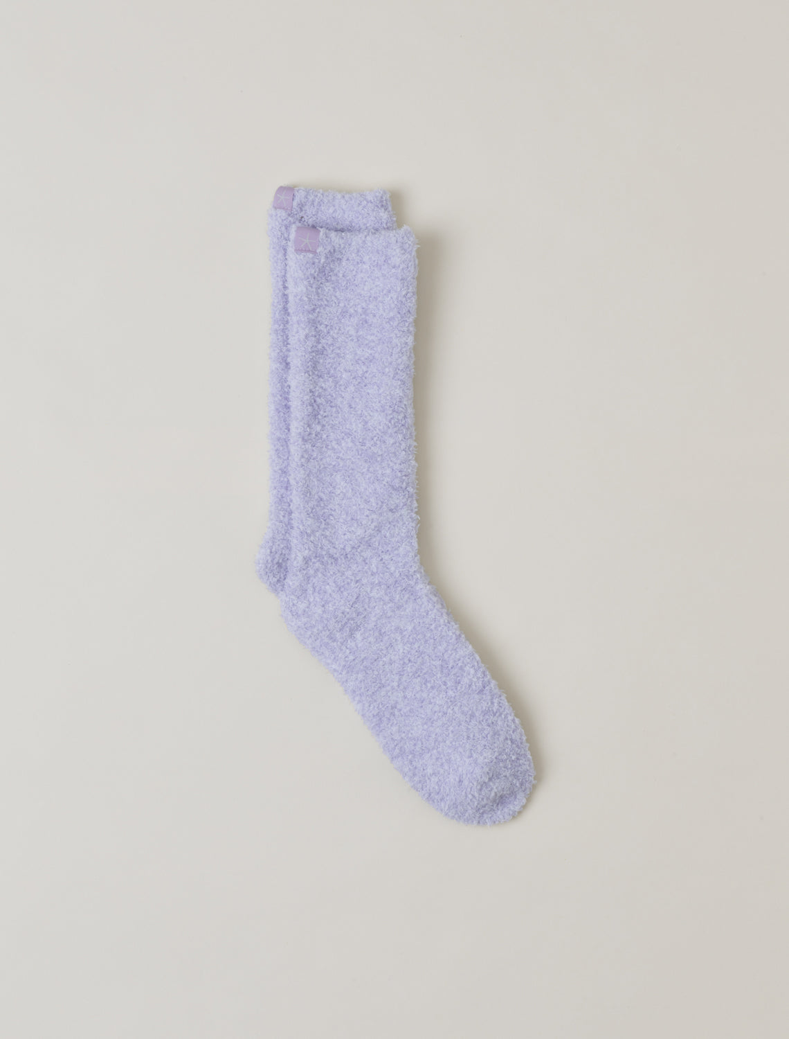 BAREFOOT DREAMS COZYCHIC YOUTH SOCKS HEATHERED LILAC/WHITE